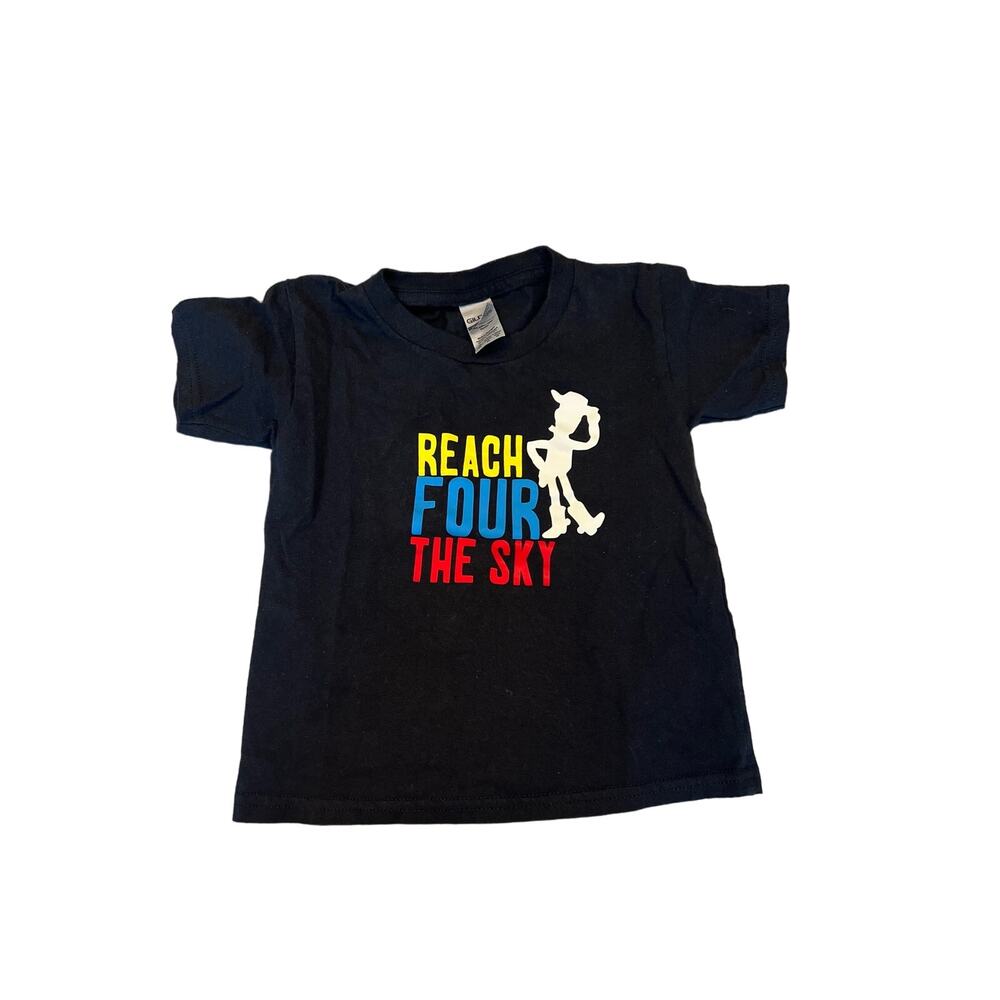 Reach four for the sky boys birthday shirt size 4t Toy Story fourth 4 birthday